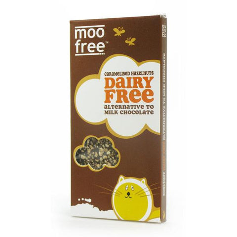Moo Free Caramelised Hazelnuts Chocolate Bar